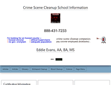 Tablet Screenshot of crime-scene-cleanup-school.com